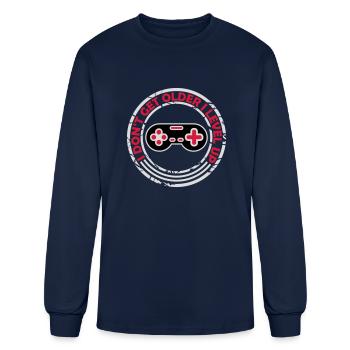 get older level up - Men's Long Sleeve T-Shirt - navy - Front