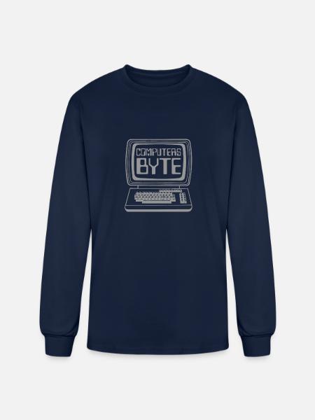 Computers Byte - Men's Long Sleeve T-Shirt - navy