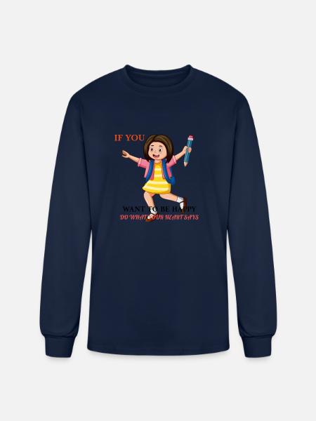 Happiness Advice🌸🌺🌻🌹🌷🌼💐 - Men's Long Sleeve T-Shirt - navy