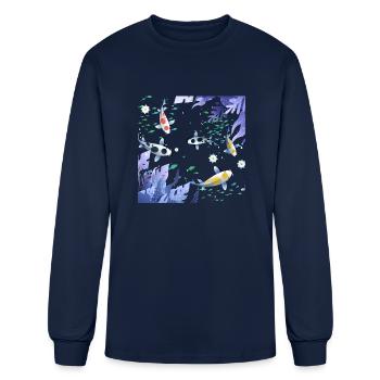 Decorative Fish - Men's Long Sleeve T-Shirt - navy - Front
