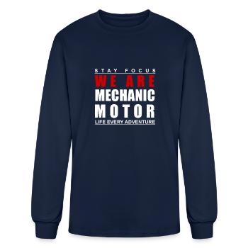 We are mechanic motor - Men's Long Sleeve T-Shirt - navy - Front
