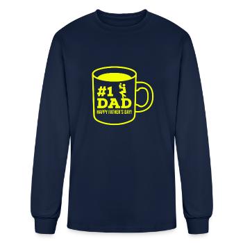 Number One Dad - Men's Long Sleeve T-Shirt - navy - Front