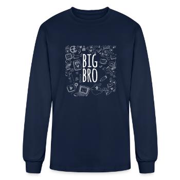 BIG BRO MATCHING OUTFIT - Men's Long Sleeve T-Shirt - navy - Front