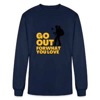 Go out for what you love - Men's Long Sleeve T-Shirt - navy - Front