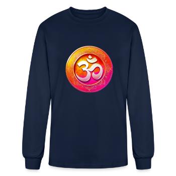 Enlightenment Om - Men's Long Sleeve T-Shirt - navy - Front