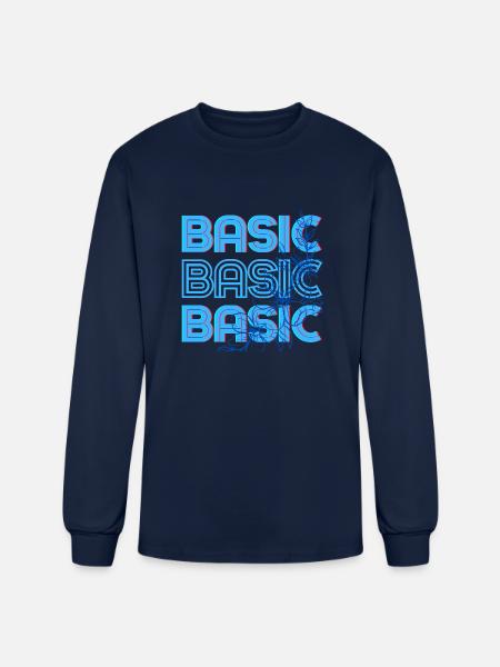 Basic - Men's Long Sleeve T-Shirt - navy