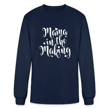 Pregnancy Announcement - Men's Long Sleeve T-Shirt - navy - Front