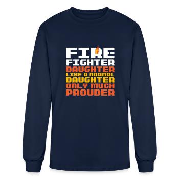 Firefighter Daughter - Men's Long Sleeve T-Shirt - navy - Front