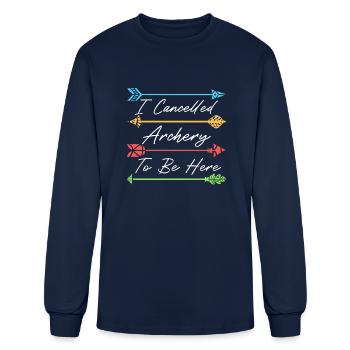 Archery Lover Archer Bow and Arrow - Men's Long Sleeve T-Shirt - navy - Front