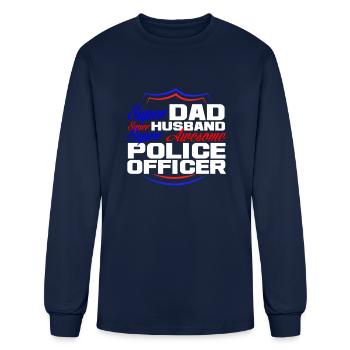Police Officer - Men's Long Sleeve T-Shirt - navy - Front