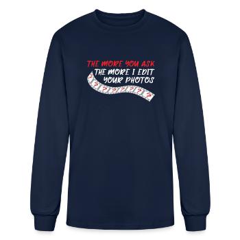 Photographer and Photo Editor - Men's Long Sleeve T-Shirt - navy - Front