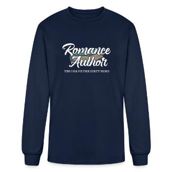 Romance Author Writer - Men's Long Sleeve T-Shirt - navy - Front