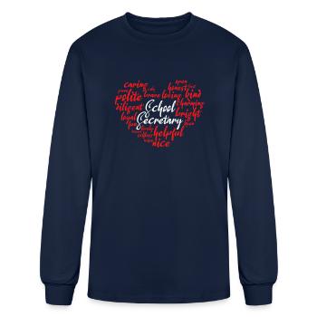 School Secretary - Men's Long Sleeve T-Shirt - navy - Front