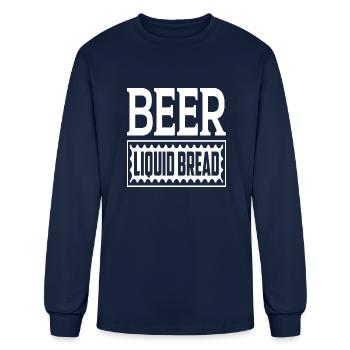 Beer Liquid Bread - Men's Long Sleeve T-Shirt - navy - Front