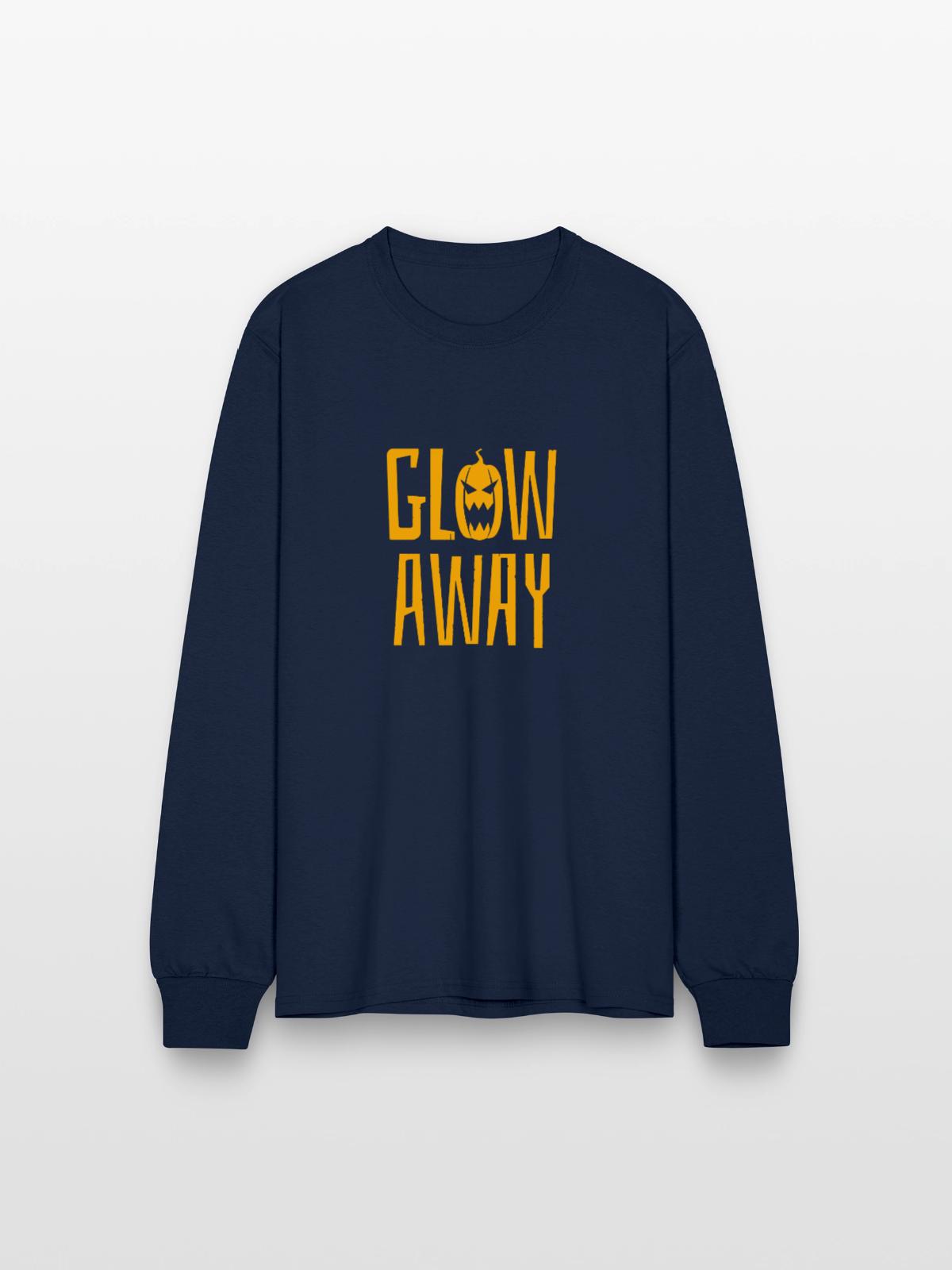 GLOW AWAY - Men's Long Sleeve T-Shirt - navy - Front