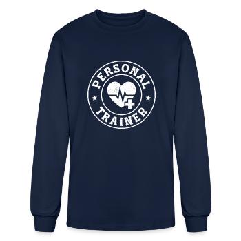 Personal Trainer Grunge Vintage Personal Trainer - Men's Long Sleeve T-Shirt - navy - Front