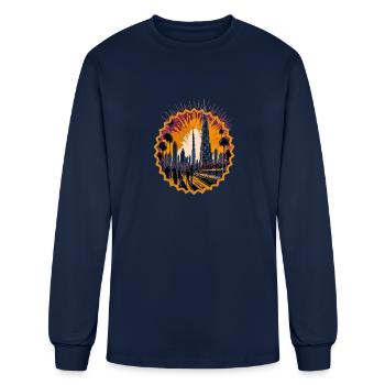 Ilove Dubai - Men's Long Sleeve T-Shirt - navy - Front