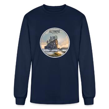 Seaside Rock Island - Men's Long Sleeve T-Shirt - navy - Front