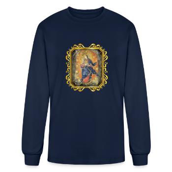 Our Lady of Prompt Succor Nuestra Senora Blessed - Men's Long Sleeve T-Shirt - navy - Front