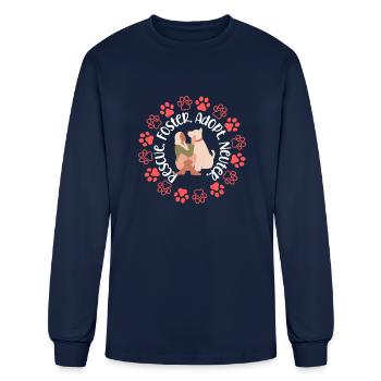 Rescue Foster Adopt Neuter - Men's Long Sleeve T-Shirt - navy - Front