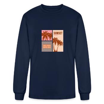 Sunset Paradise Santa Teresa Costa Rica - Men's Long Sleeve T-Shirt - navy - Front