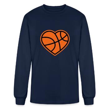 I love Basketball Players - Men's Long Sleeve T-Shirt - navy - Front