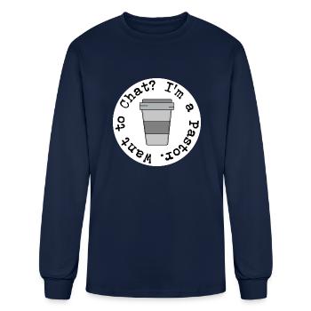 Pastor - Men's Long Sleeve T-Shirt - navy - Front