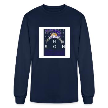 world revolves around the son of god christian gif - Men's Long Sleeve T-Shirt - navy - Front