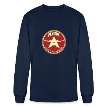 Flying A Gasoline - Men's Long Sleeve T-Shirt - navy - Front
