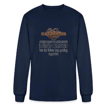Idiot-proof - Men's Long Sleeve T-Shirt - navy - Front