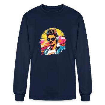 Retro Vision - Men's Long Sleeve T-Shirt - navy - Front