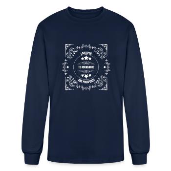 I AM OPEN TO ABUNDANCE AND PROSPERITY - Men's Long Sleeve T-Shirt - navy - Front