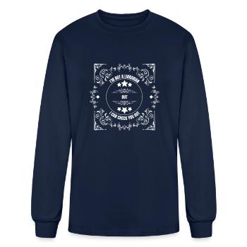 I M NOT A LIBRARIAN BUT I CAN CHECK YOU OUT - Men's Long Sleeve T-Shirt - navy - Front