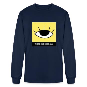 Third Eye Sees All - Men's Long Sleeve T-Shirt - navy - Front