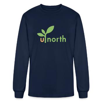 U North - Men's Long Sleeve T-Shirt - navy - Front