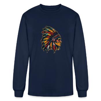 Native American Indian Native American Indian Chi - Men's Long Sleeve T-Shirt - navy - Front