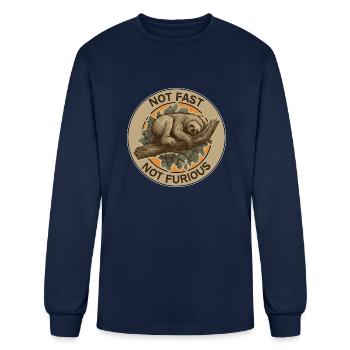 Not fast, not furious - Men's Long Sleeve T-Shirt - navy - Front