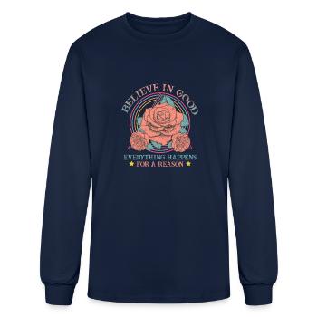 believe in good - Men's Long Sleeve T-Shirt - navy - Front