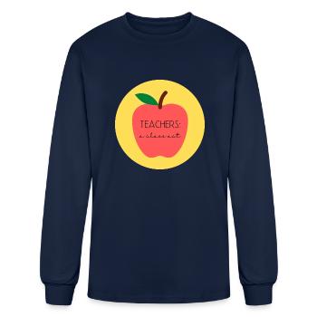 Teachers A Class Act - Men's Long Sleeve T-Shirt - navy - Front