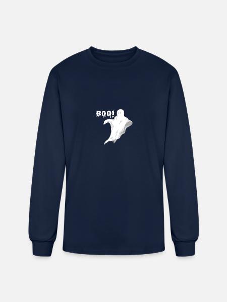 BOO - Men's Long Sleeve T-Shirt - navy