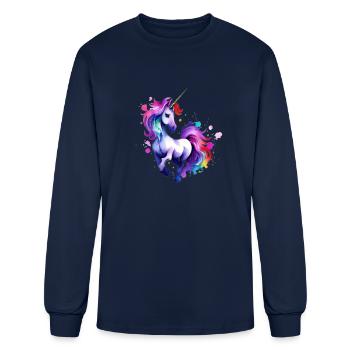 Color splash: Unicorn - Men's Long Sleeve T-Shirt - navy - Front