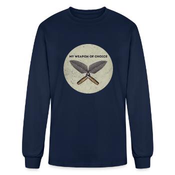 Funny Archaeology Weapon - Men's Long Sleeve T-Shirt - navy - Front
