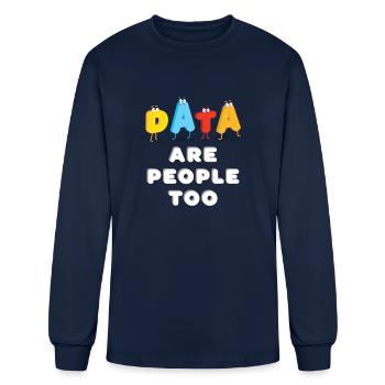 Data are people too machine learning - Men's Long Sleeve T-Shirt - navy - Front