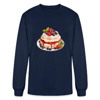 Mixed Berries Pavlova - Men's Long Sleeve T-Shirt - navy - Front