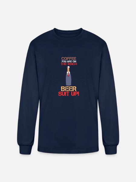 Beer Suit Up - Men's Long Sleeve T-Shirt - navy