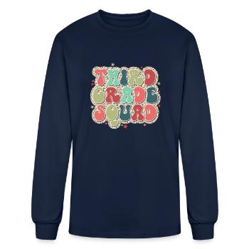Third Grade Squad - Men's Long Sleeve T-Shirt - navy - Front