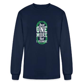 Just One More Bet Horse Betting Horse Racing - Men's Long Sleeve T-Shirt - navy - Front