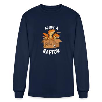 Adopt a raptor - Men's Long Sleeve T-Shirt - navy - Front