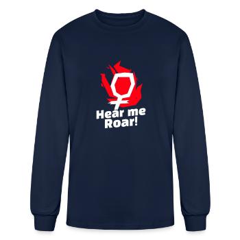 Hear me roar - Men's Long Sleeve T-Shirt - navy - Front