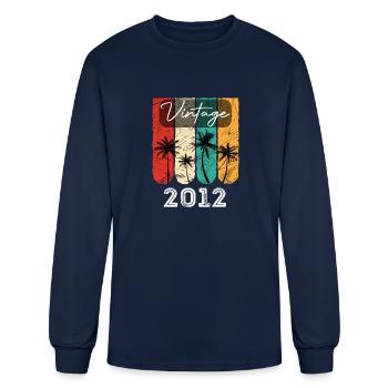 Vintage 2012 born in 2012 - Men's Long Sleeve T-Shirt - navy - Front